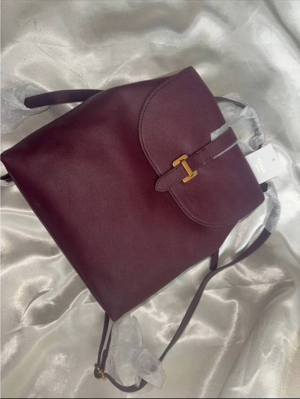 Luxury Women's Crossbody Bag in Deep Burgundy